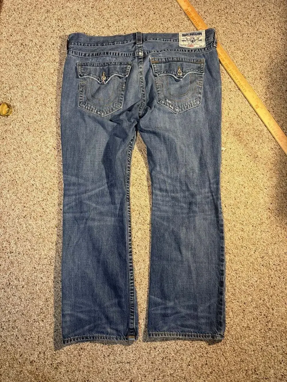 True Religion World Tour Straight Leg Jeans Size 42